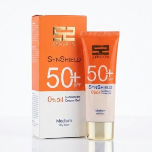 کرم ژل ضدآفتاب SPF50 رنگی ساین اسکین (SYNSKIN) رنگ مدیوم مخصوص پوست چرب وزن 50 گرمی