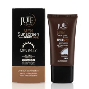 کرم ضدآفتاب SPF50 آقایان ژوت (JUTE) مدل فاقد چربی (بی‌رنگ و جلوه مات) حجم 40 میلی لیتری