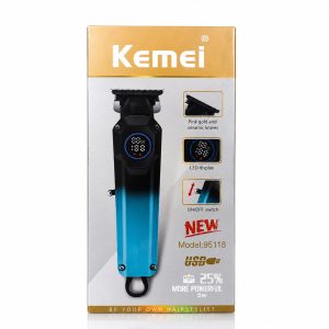 ماشین اصلاح خط زن کیمی (Kemei) مدل 95118 (بدنه گرادیانی مشکی‌ـ‌آبی متالیک)