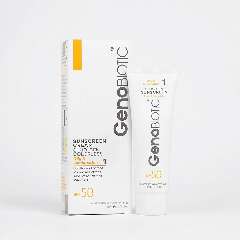 pic-1849922-0dd639f6-c1fd-456a-ad39-9be1161d69d5.jpg کرم ضدآفتاب SPF50 بیرنگ ژنوبایوتیک (Genobiotic) مدل سانوجن پوست چرب و مختلط حجم ۵۰ میلیلیتر