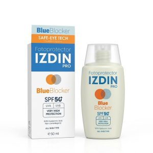 کرم ضدآفتاب SPF50 ایزدین پرو (IZDIN PRO) مدل بلو بلاکر (BlueBlocker) انواع پوست حجم ۵۰ میلی‌لیتر