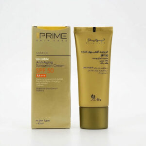 کرم ضدآفتاب SPF50 بی‌رنگ پرایم (PRIME) مدل ماتکس (Matex) جوان‌کننده حجم ۴۰ میلی‌لیتر